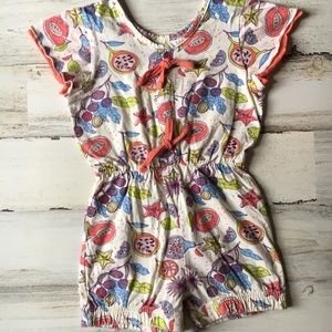 Origany Coral And Blue Romper 4t